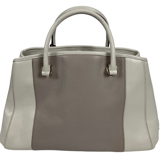 Coach Leather Handbag Light and Dark Gray - Picture 2 of 10